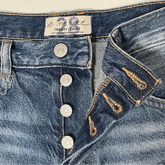 Free People • We The Free • Makai Distressed Denim Cutoff Button Fly Shorts - Picture 8 of 10
